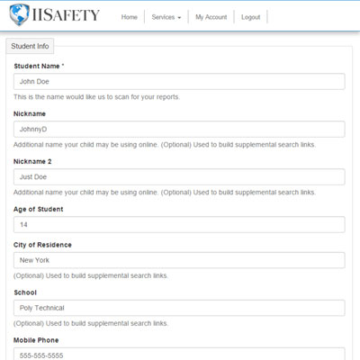 Report dashboard example