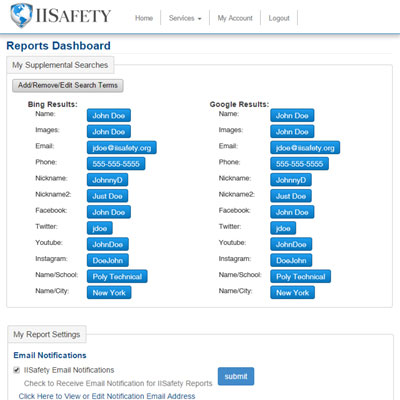 Supplemental search example
